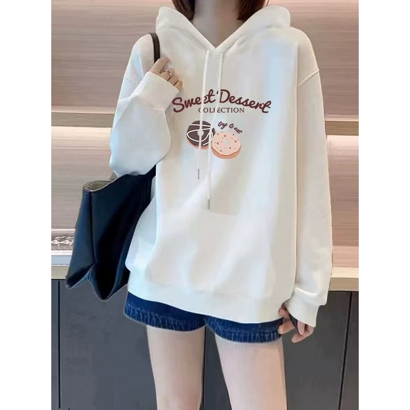 0260 连帽卫衣女春秋冬2025宽松爆款上衣百搭帽衫外套J7 8203