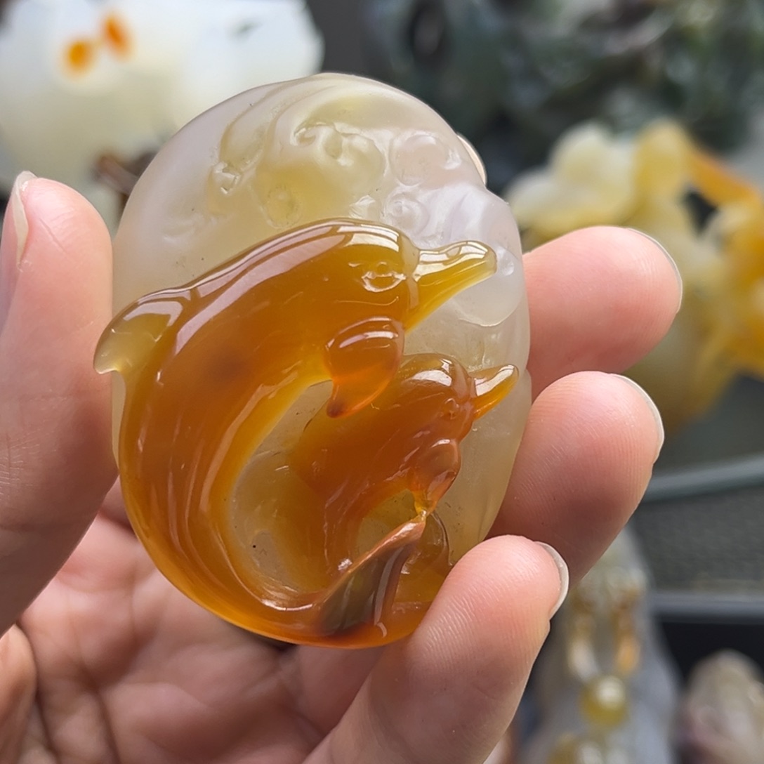 玛瑙/玉髓颈饰未镶嵌肉**团