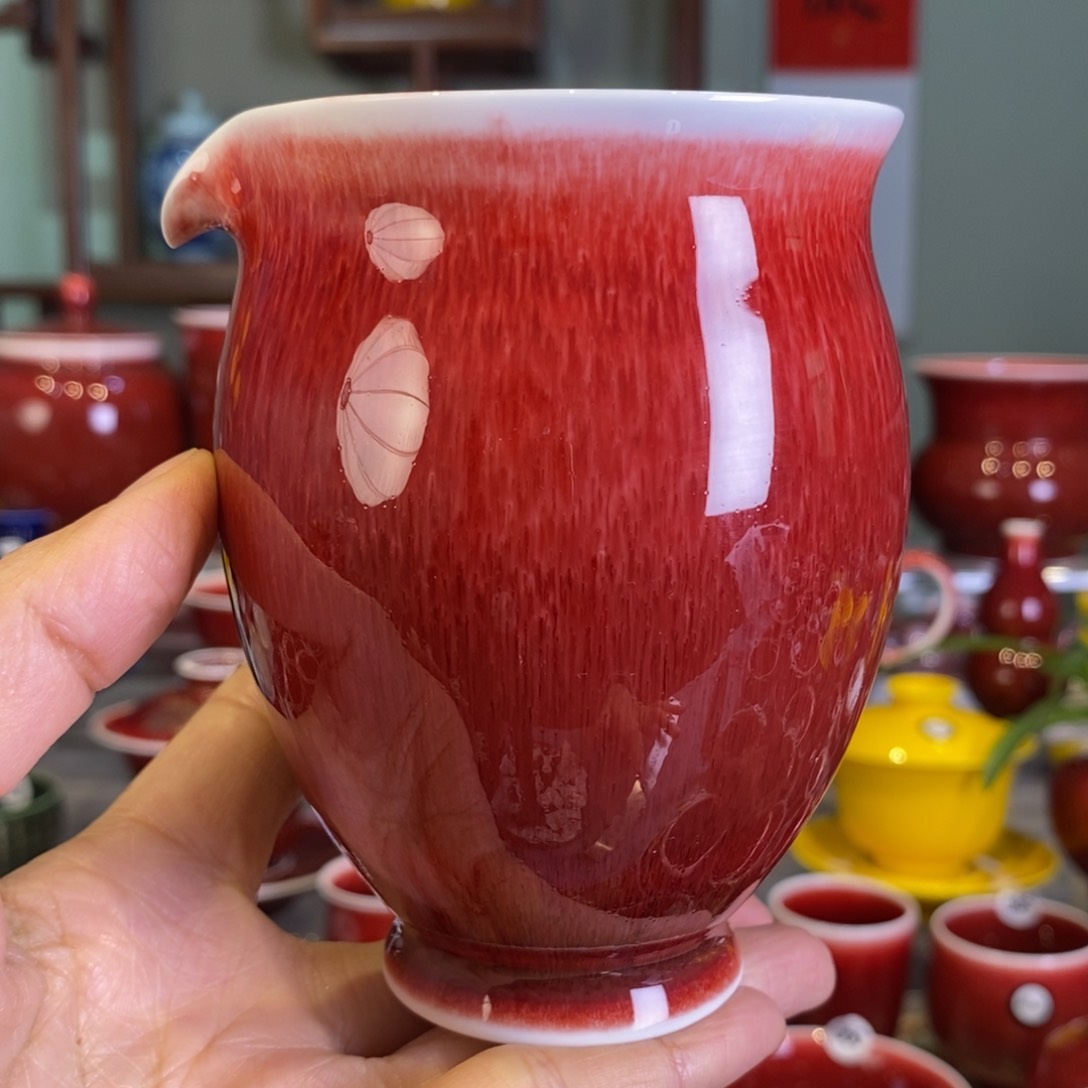 清欢雅玩原矿郎红公道杯