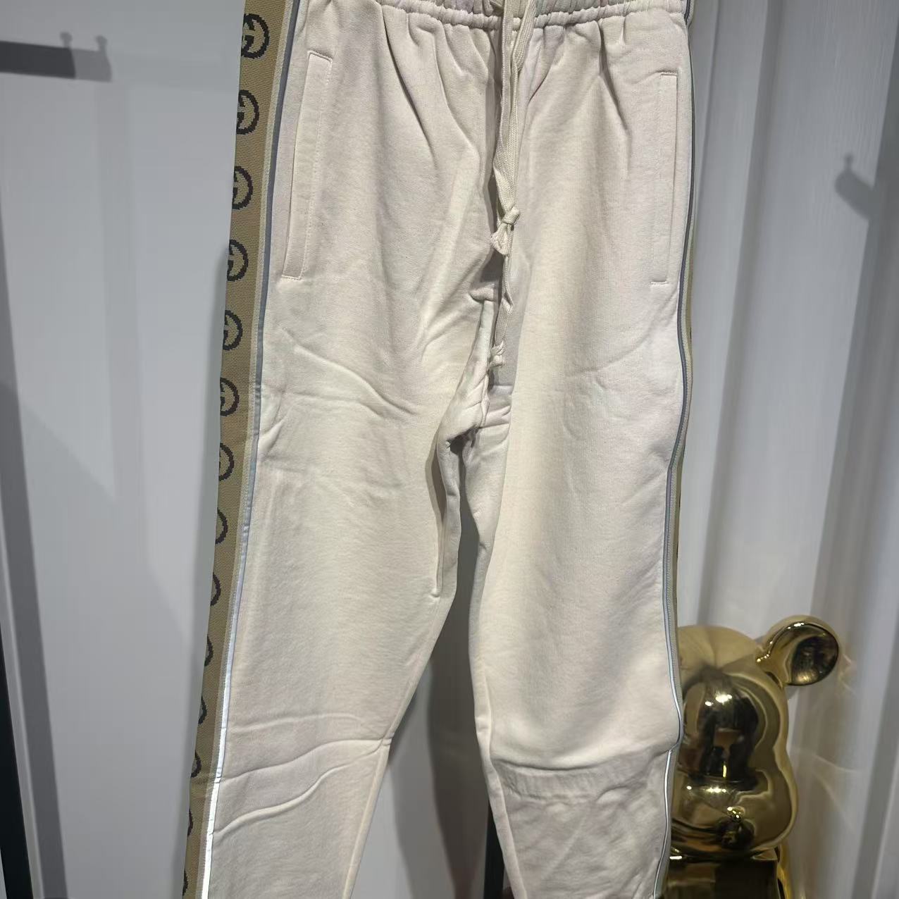 99新 GUCCI/古驰 侧编织白束脚裤 241