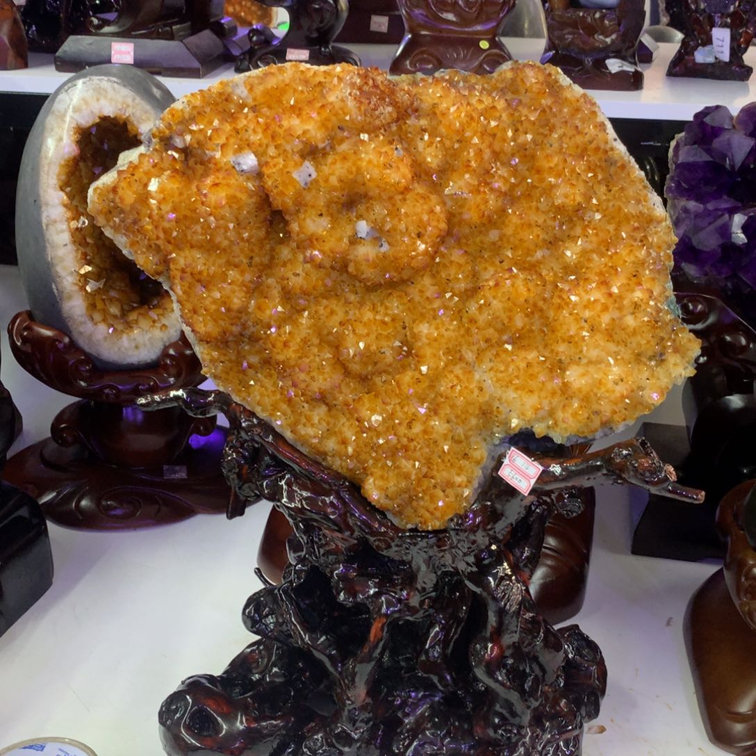 紫晶水晶未镶嵌屏风