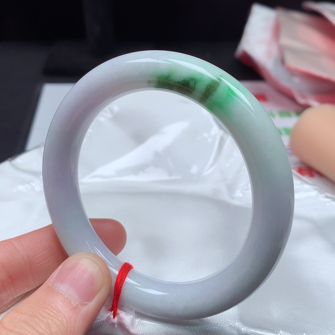 翡翠手镯未镶嵌57圆条