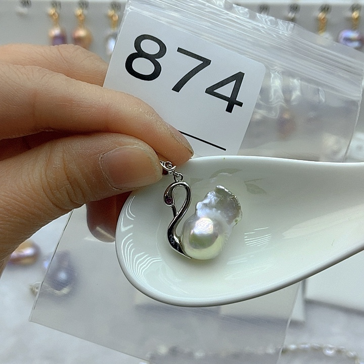 淡水珍珠颈饰银S925镶嵌