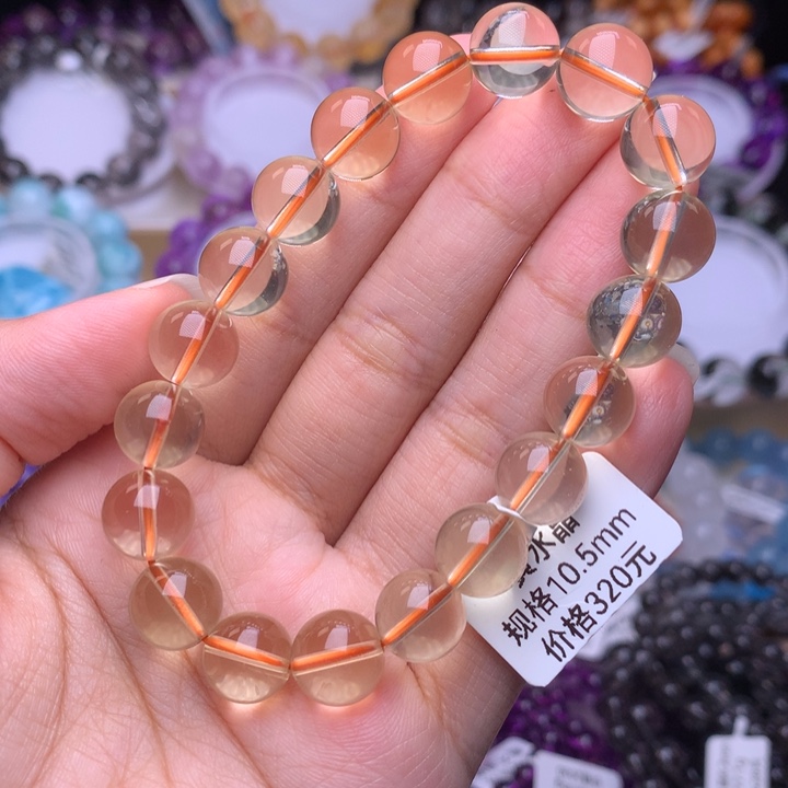 水晶手链未镶嵌黄水晶10.5