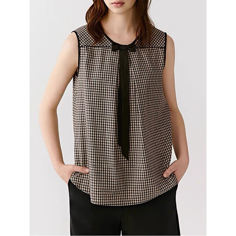 原单非市面货！"小禾全棉"斜纹无袖花式上衣 C744