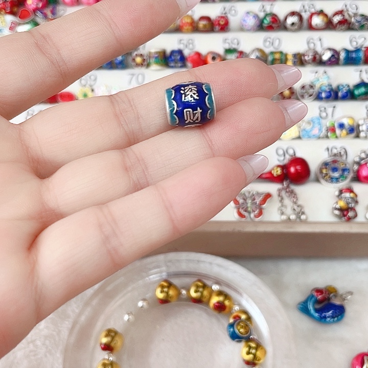 老***妈足银珐琅珐琅彩足银配件