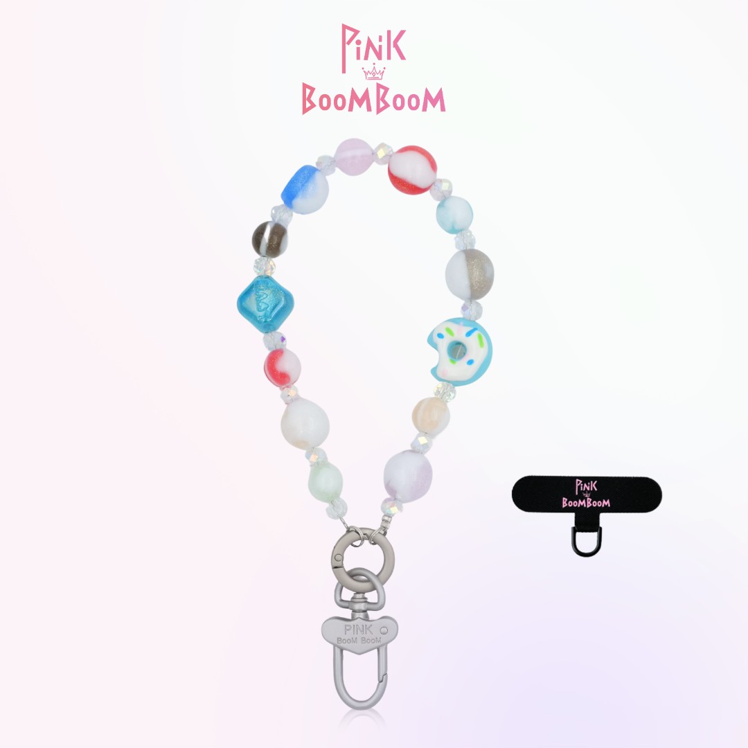 SHINING LIFE x PinKBooM 奶油甜甜圈原创手机链高级串珠挂绳 009