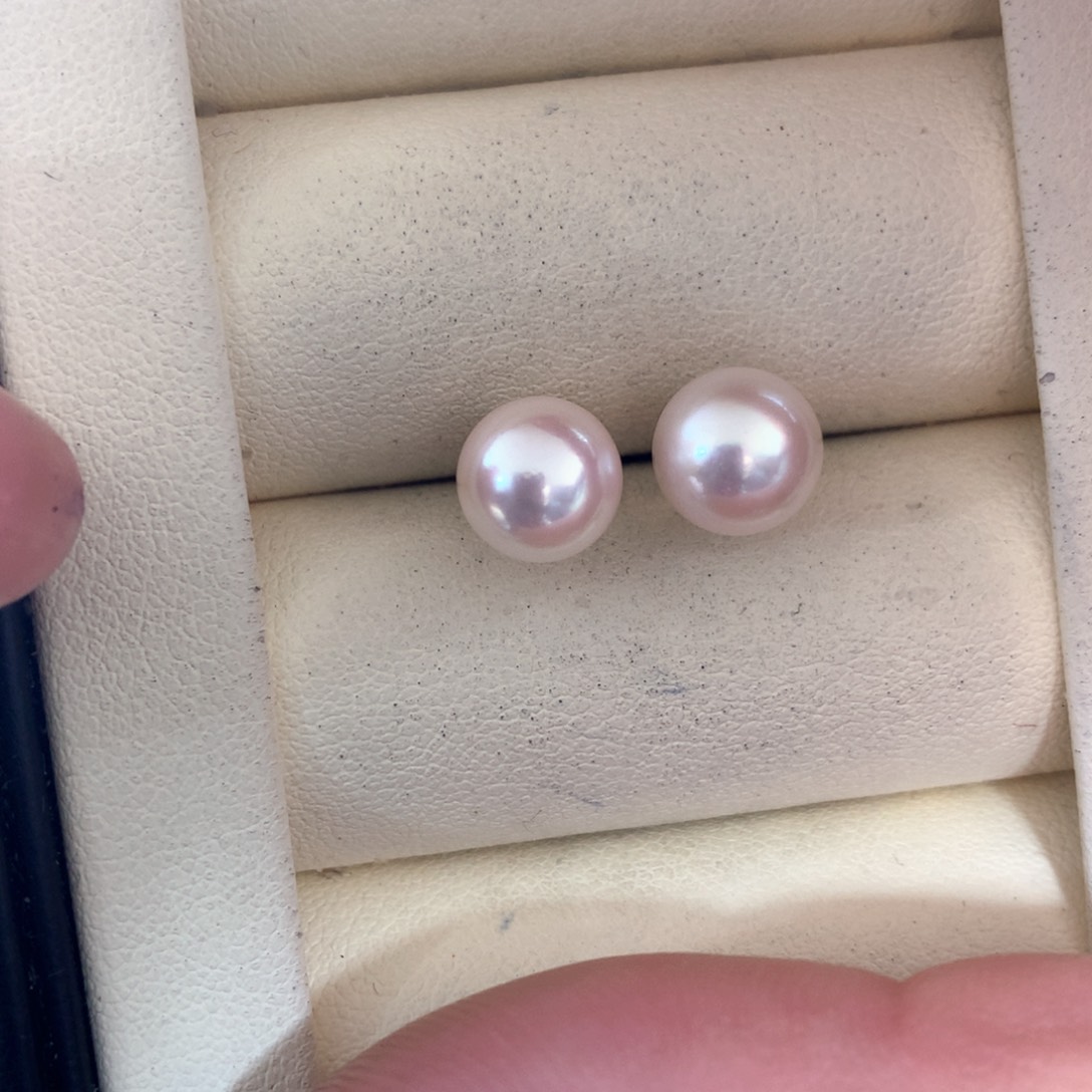 海水珍珠耳饰18K金镶嵌