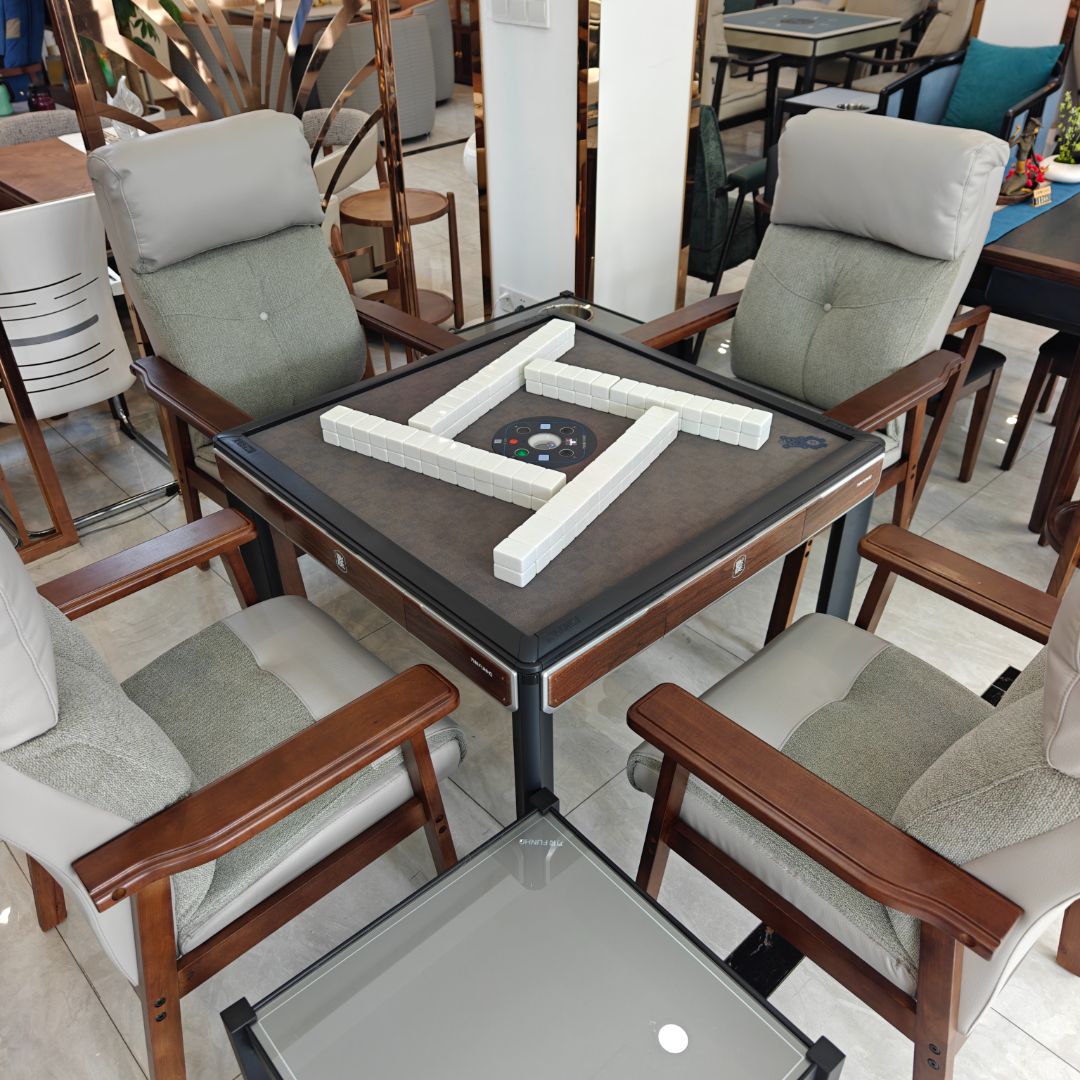 方和 全自动机麻餐桌两用静音麻将桌饭桌餐厅简约家用可折叠酒店