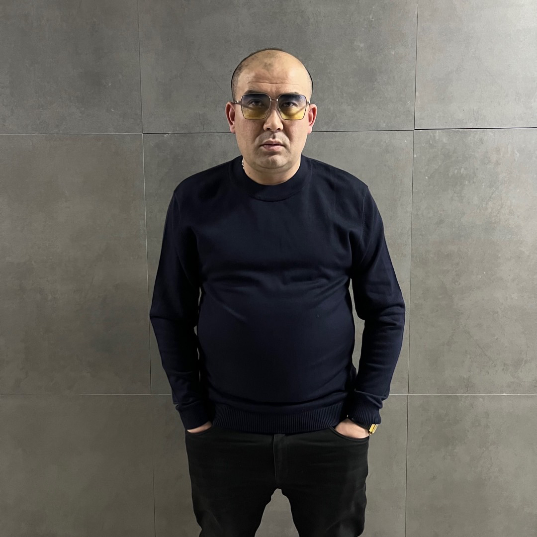 衫圆领常规款厚款加绒男士百搭针织上衣毛衣时尚打底衫