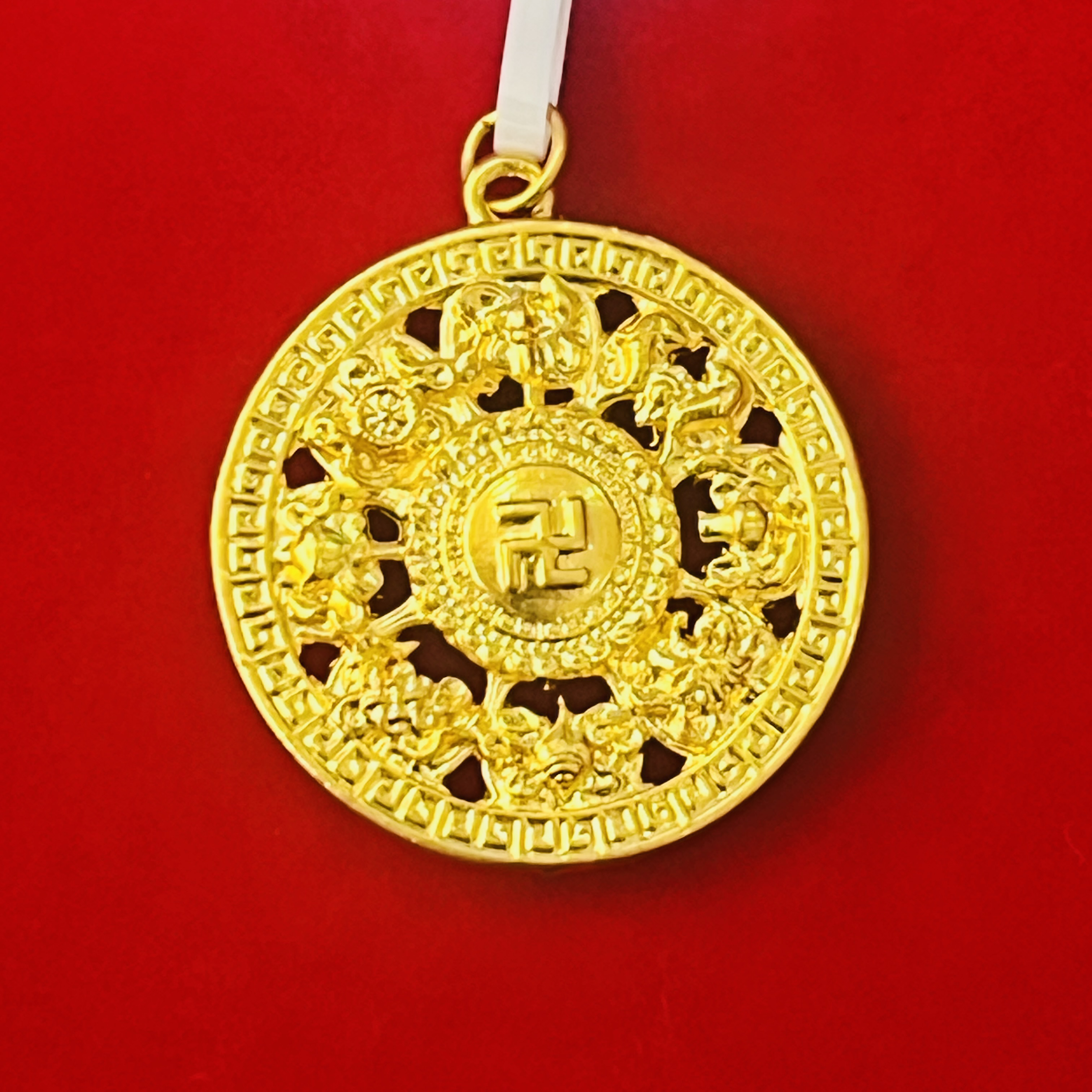 【夏夏专享】足金999饰品 八宝罗盘吊坠 1.14 GP