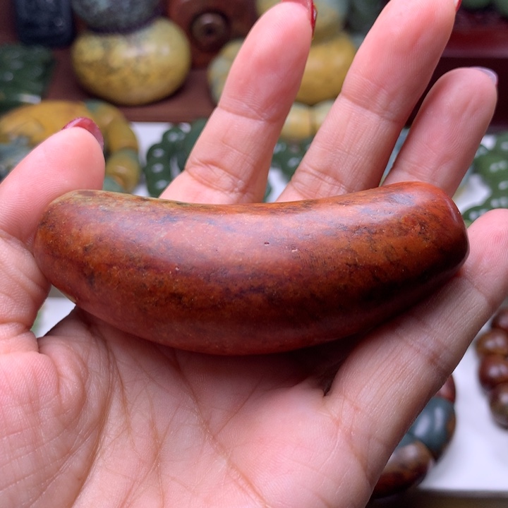 岫岩河磨玉（透闪石质玉）把件未镶嵌财**赢