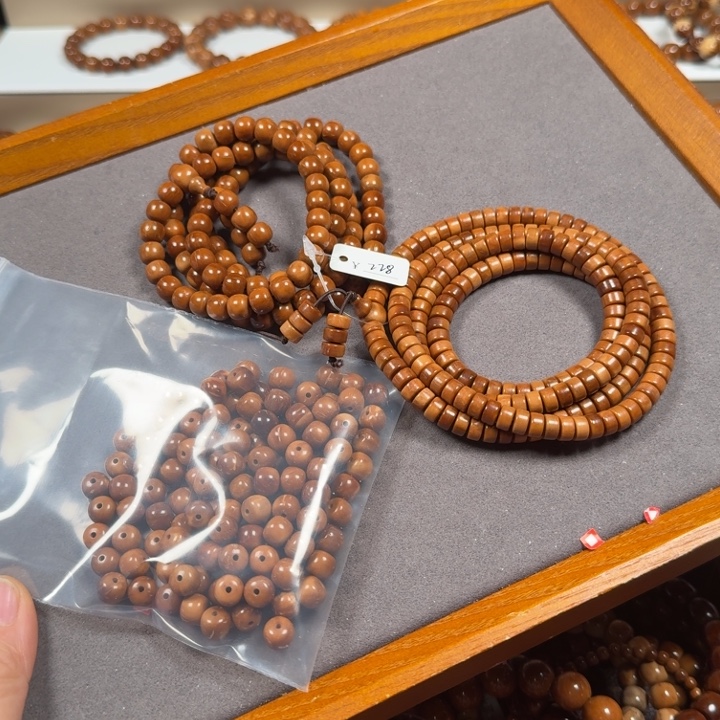 手串库克库克菩提4*7药片四圈 7*8老型长串一条 散珠120颗