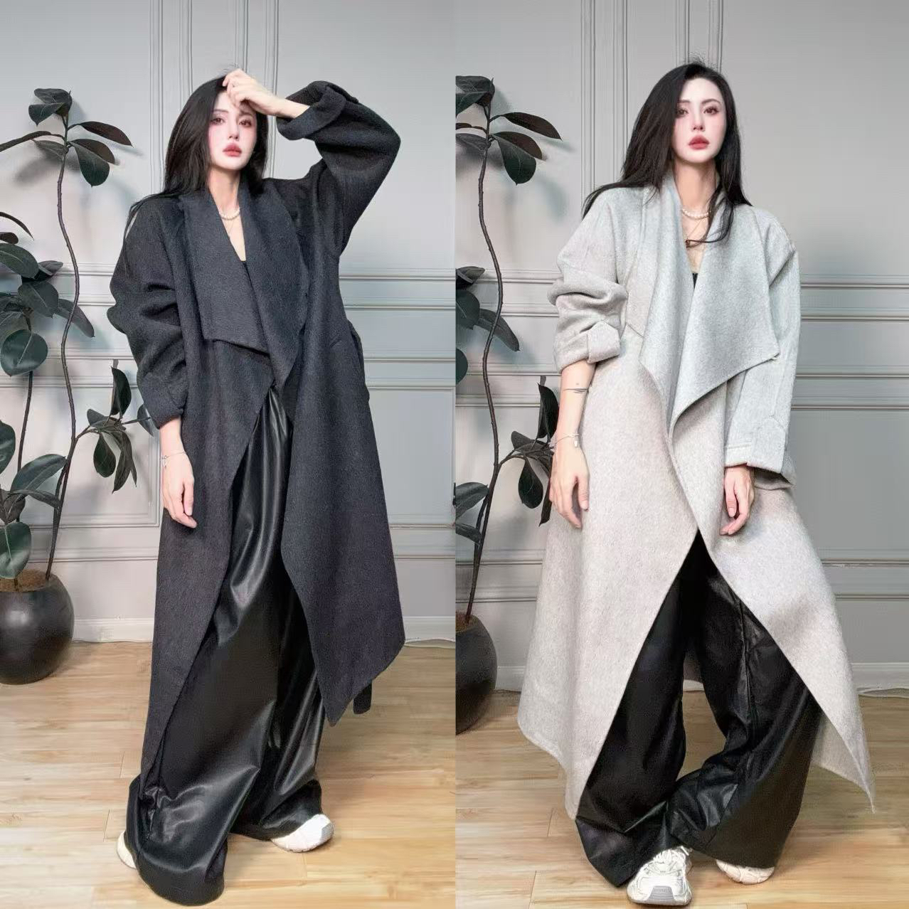 【订单】披肩款双面尼大衣