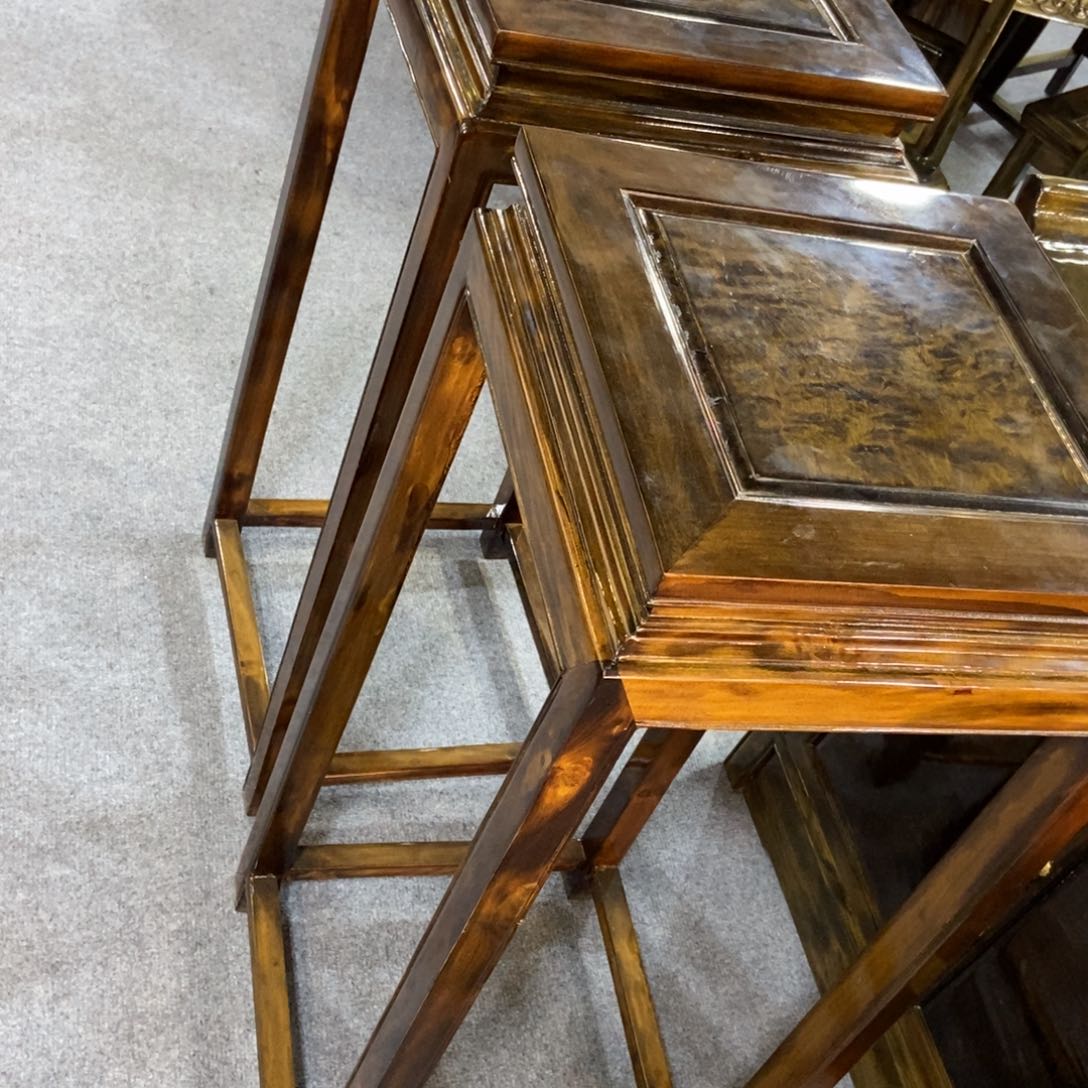 楠木花架一对独板水波38、38、98