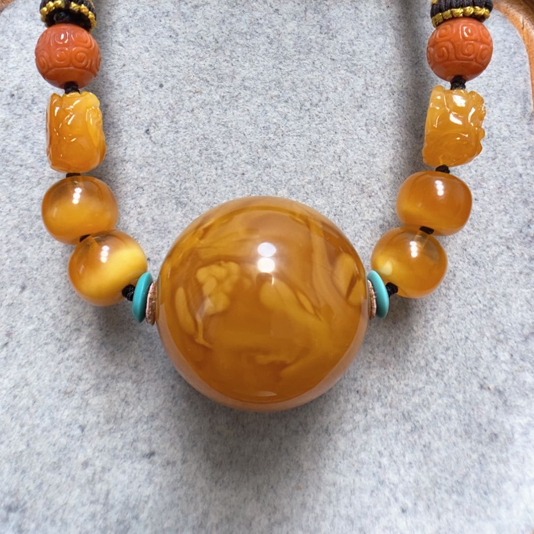 蜜蜡项链未镶嵌蜜蜡锁骨