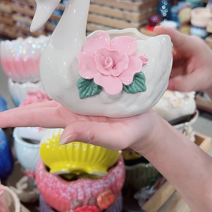 有孔，凑单福利满10元发货陶瓷多肉花盆！