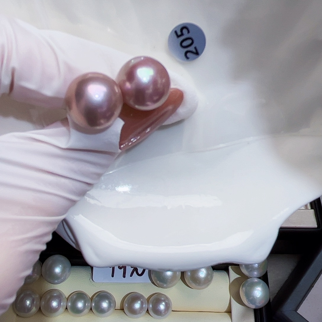 淡水珍珠耳饰银S925镶嵌