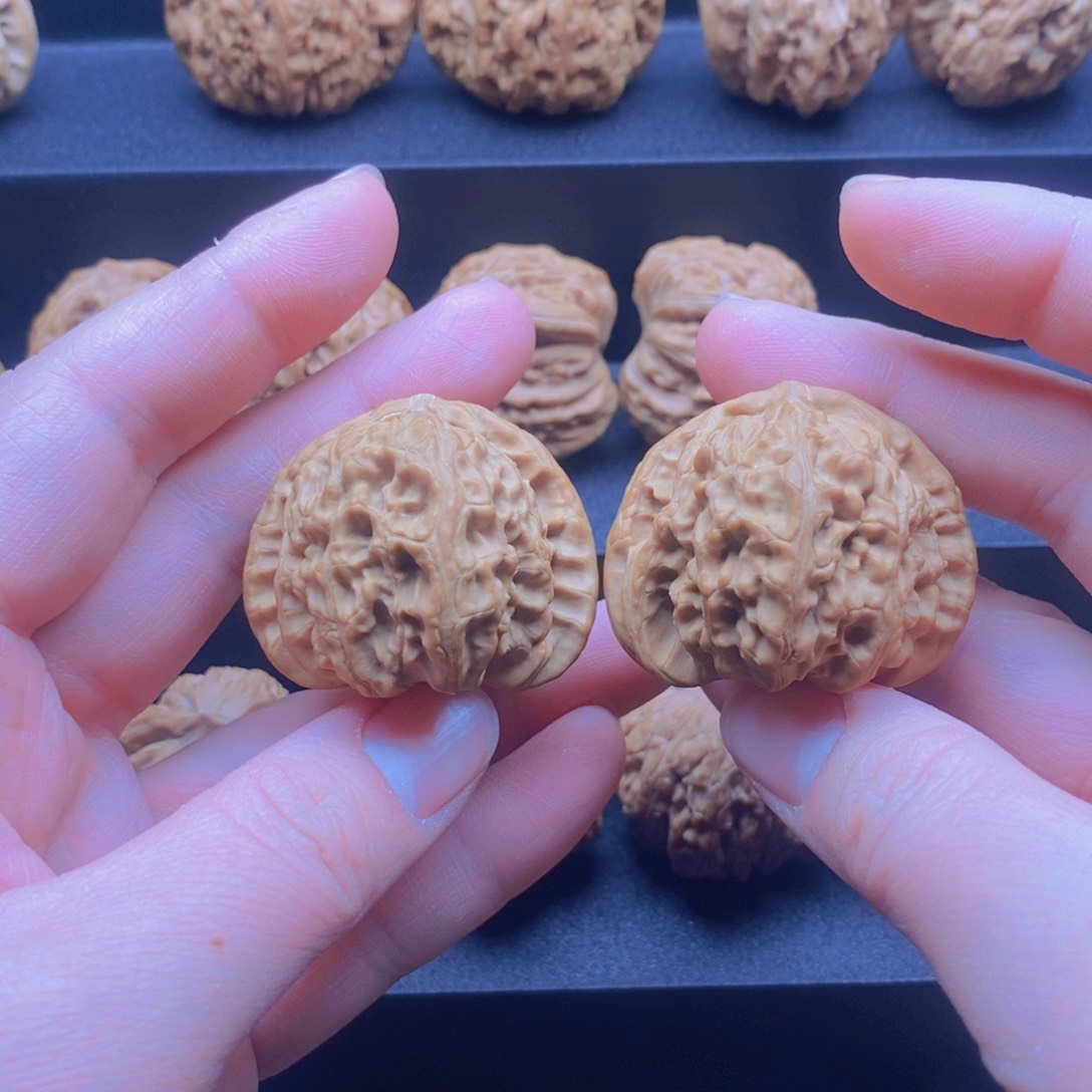 把件文玩核桃白狮子