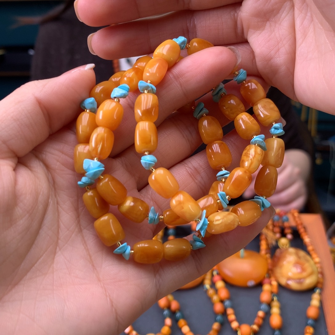 蜜蜡未镶嵌手串多样性发一