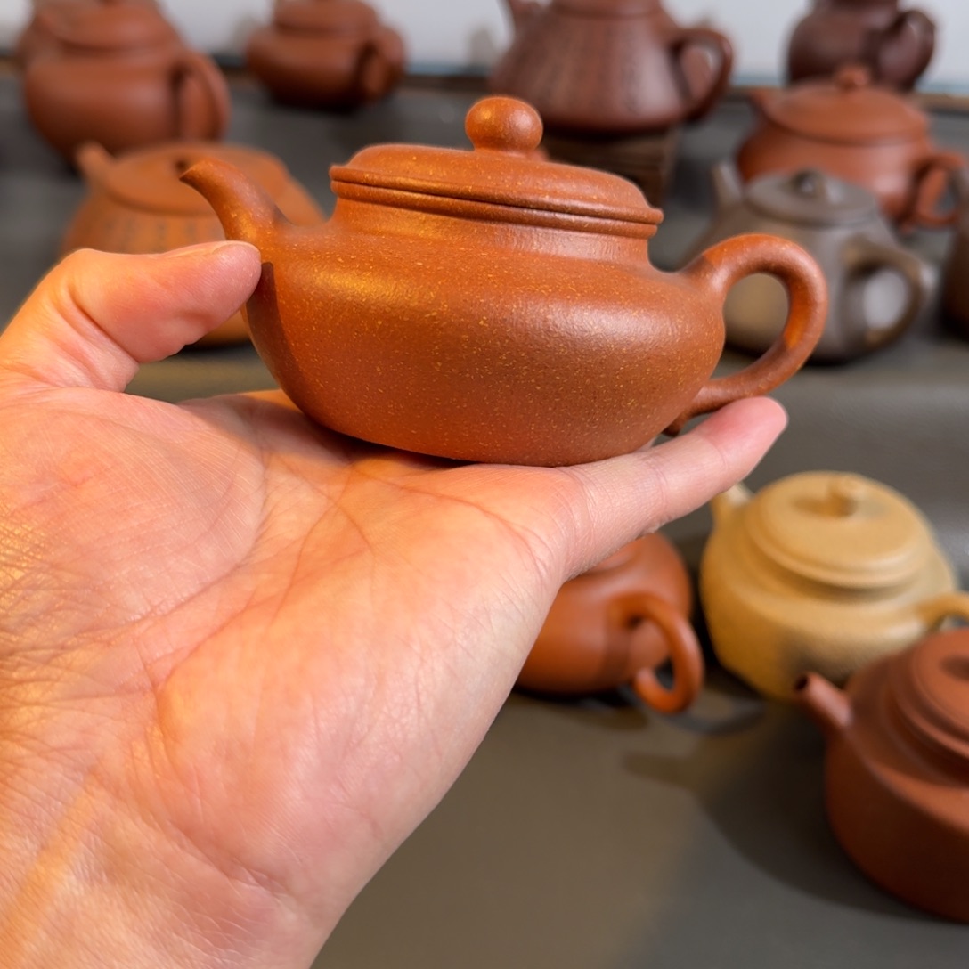 天***道紫砂茶壶半手工制作工艺红降坡