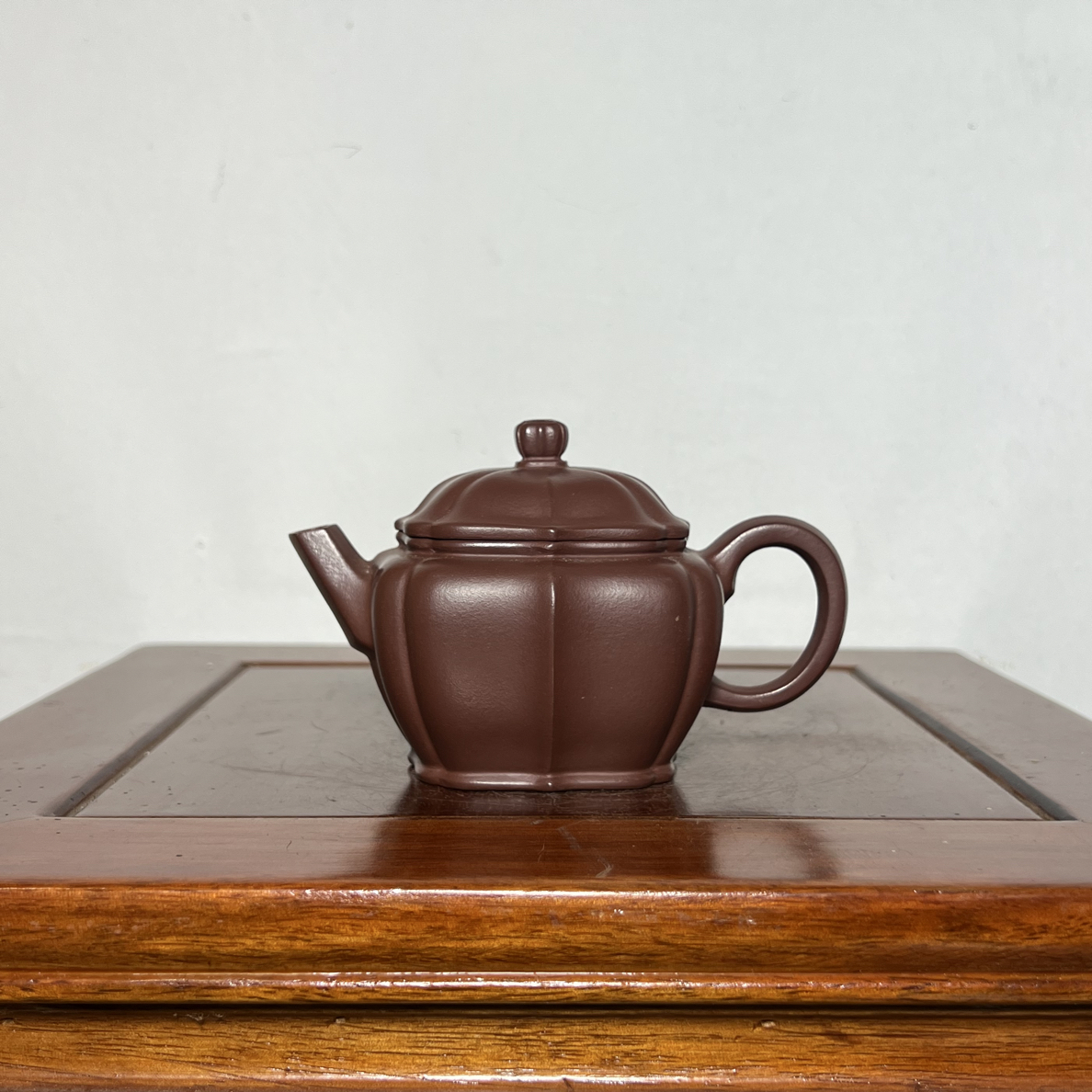 宜兴紫砂壶全手工紫泥筋纹汉瓦160毫升左右