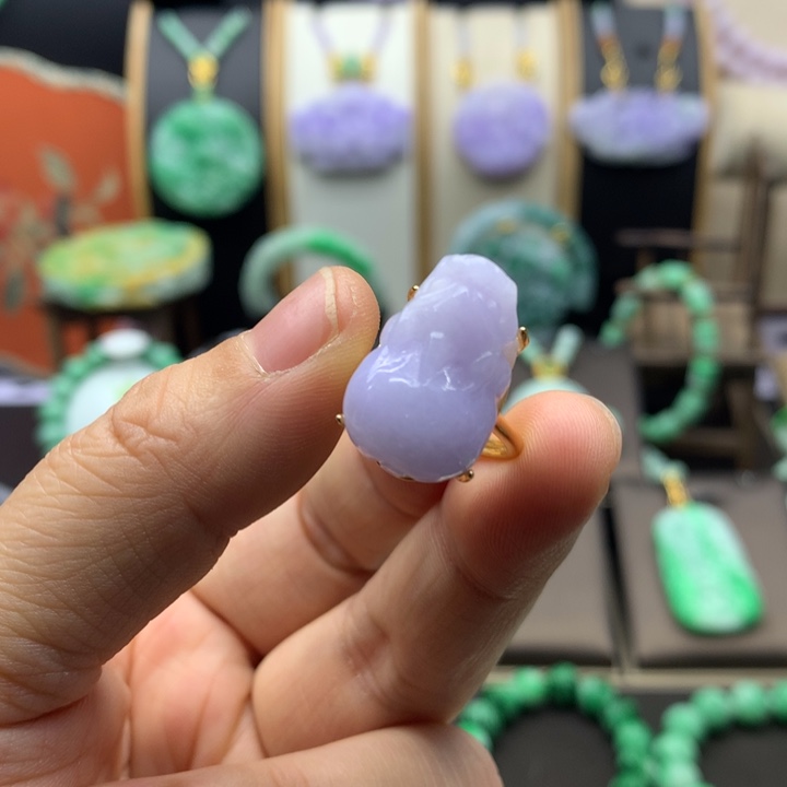 李***姐翡翠未镶嵌吊坠(不含链)翡翠戒指