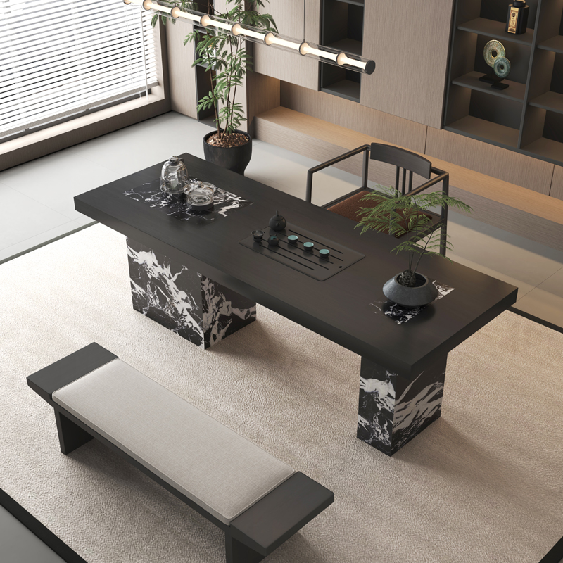 全岩板岛台茶台一体2025年新款简约意式茶桌热卖热销
