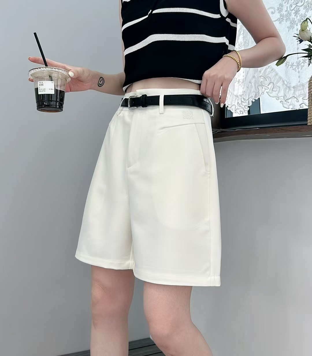 女人阁(短裤018）新季新款休闲时尚舒服西装短裤