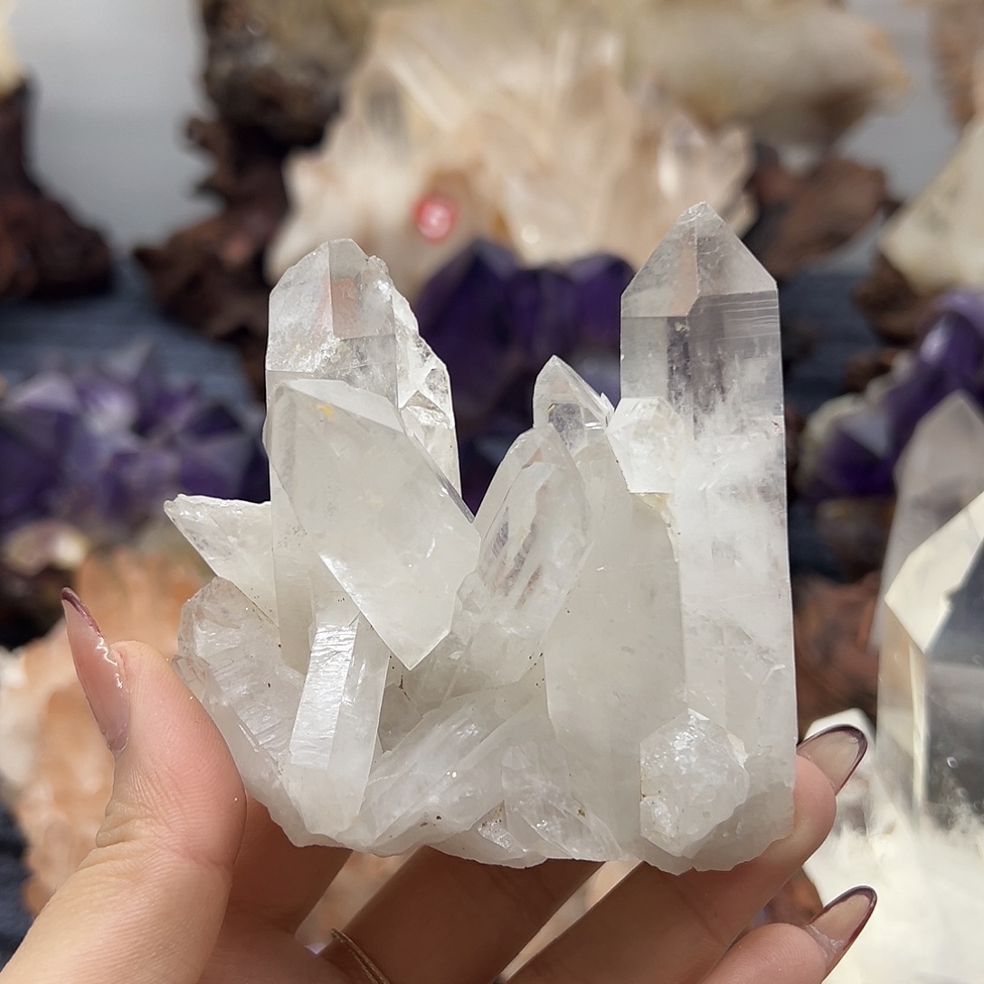 半***闲银S925镶嵌水晶珠宝半成品