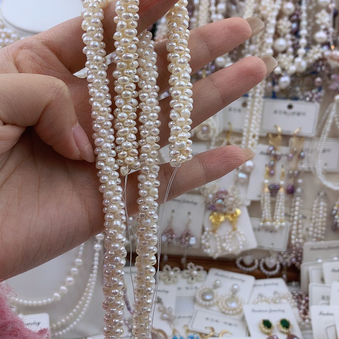 项链银S925镶嵌淡水珍珠十*～