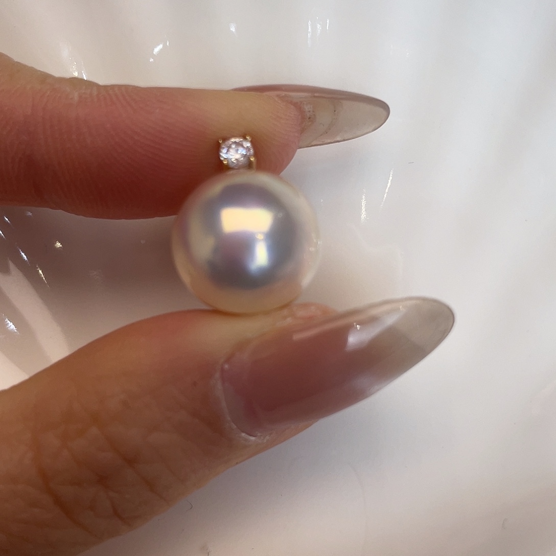 吊坠(不含链)拼合珍珠（马贝珠）18K金镶嵌