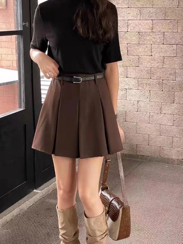 2025新款设计感小众西装百褶半身裙女秋季高腰遮胯短裙女装百搭