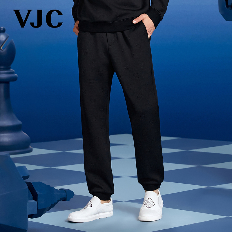 VJC/威杰思2025秋季新款男装时尚针织休闲九分裤束脚B24DP2507