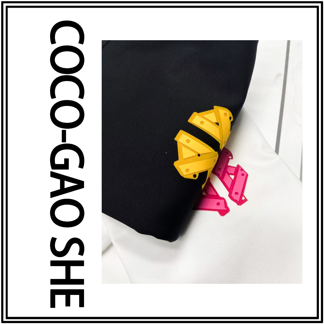 B【2号链接-老巴家双B简洁红字】 夏天重磅立体双字潮牌短袖1008