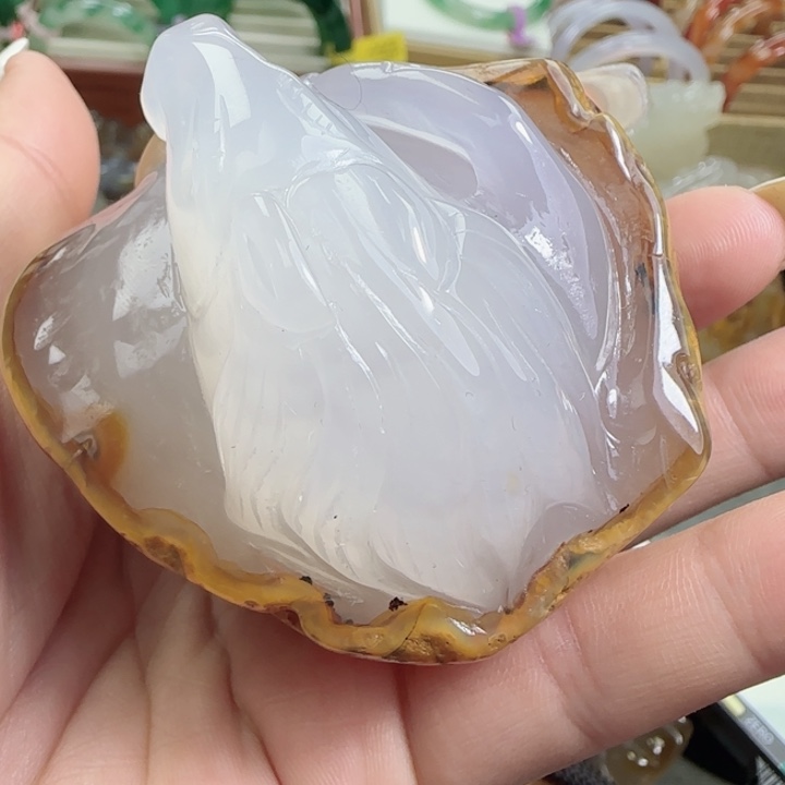 玛瑙/玉髓合金手把件