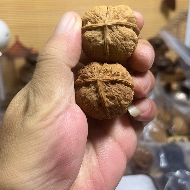 吊坠文玩核桃密石四棱12号