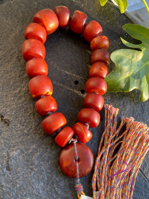 天然欧洲回流古董妖花老蜜蜡马蹄手持把玩