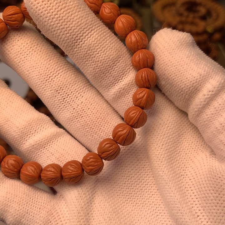 水***风桃核手串秦岭龙纹