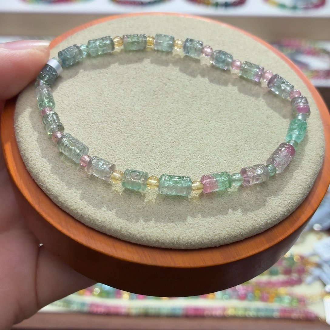 手串碧玺未镶嵌两天看货期