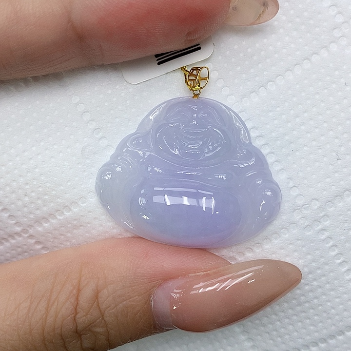 颈饰18K金镶嵌翡翠