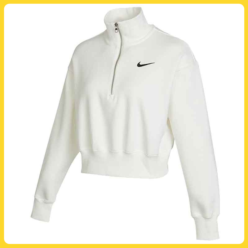 nike耐克女子NSW PHNX FLC QZ CROP针织套头衫DQ5768-133