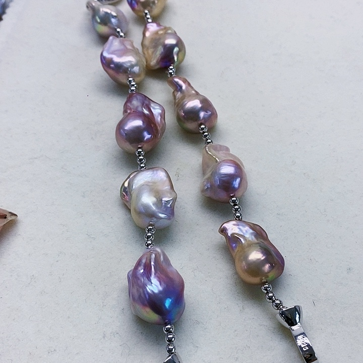 银S925镶嵌耳饰淡水珍珠幸****y