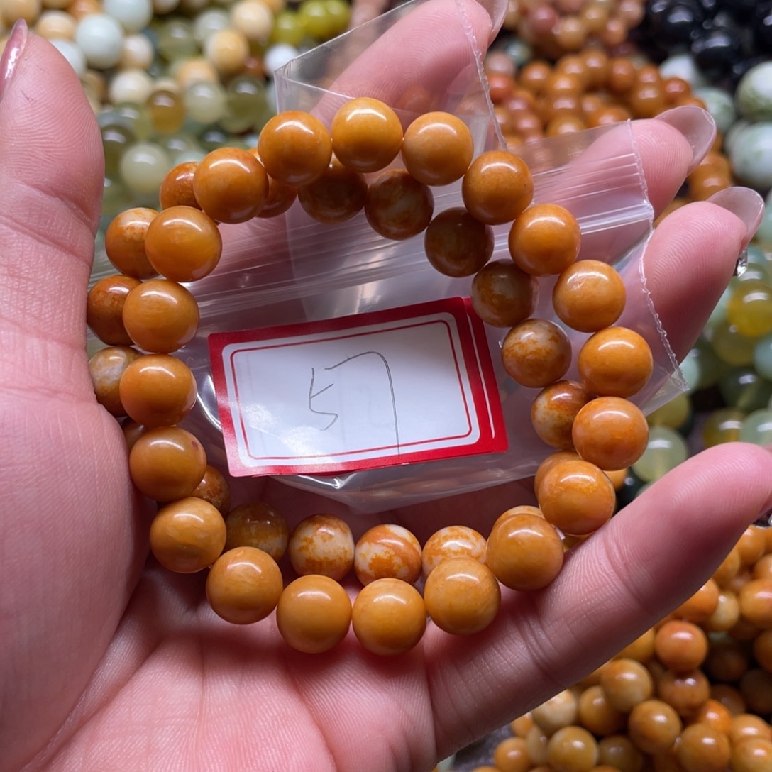 丹***丹蛇纹石玉未镶嵌手串