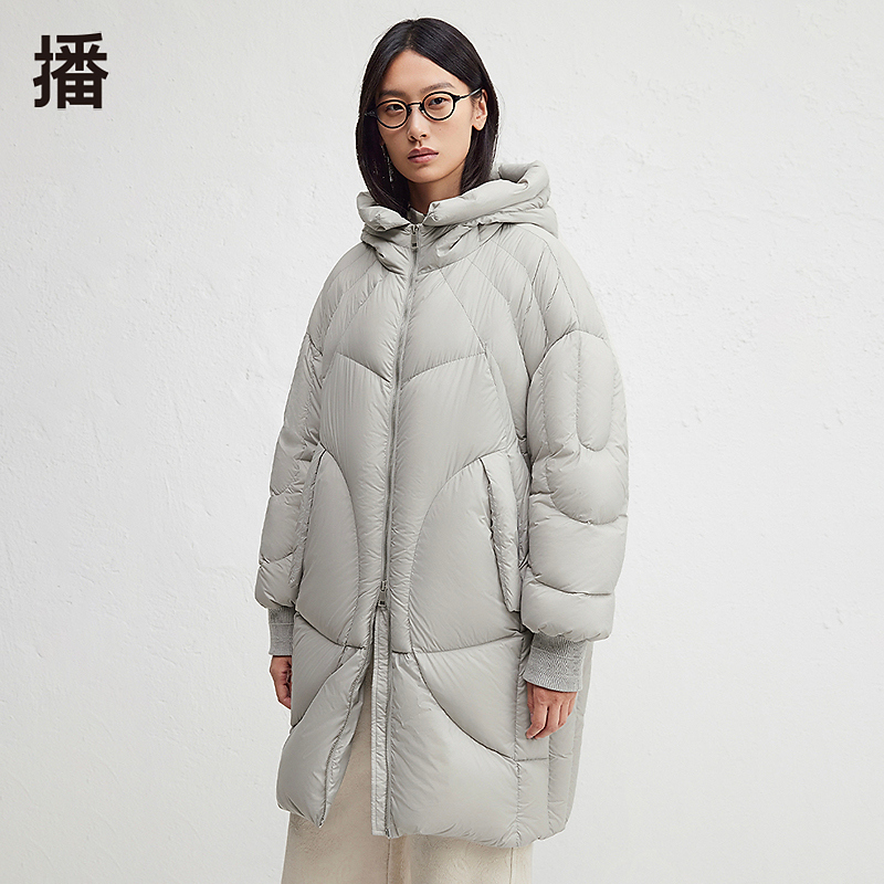 【达人专属】播保暖舒适连帽领羽绒服BDR4RD3553