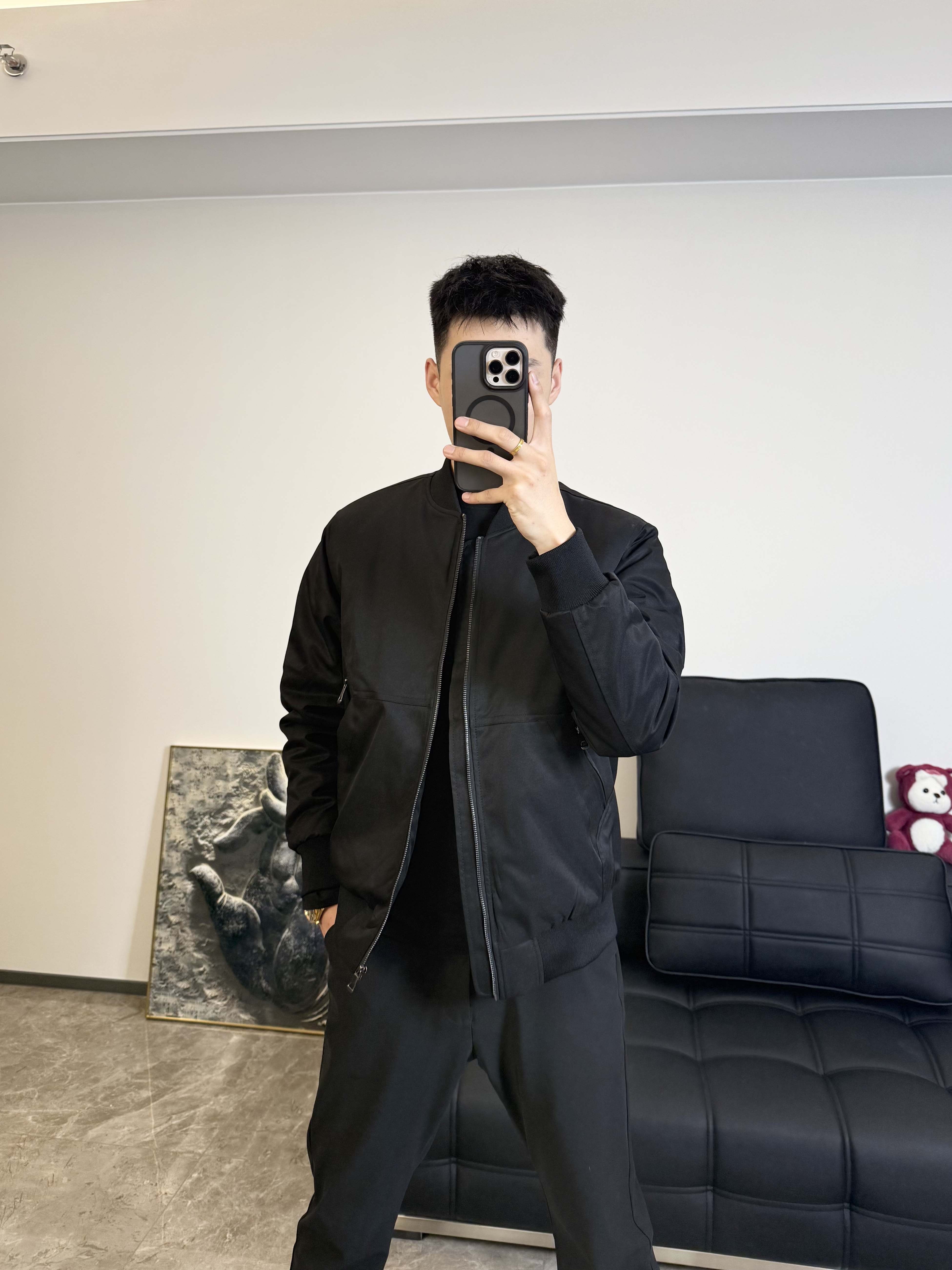 【洛辛一NanZhuang】原创男士硬汉棒球领棉服