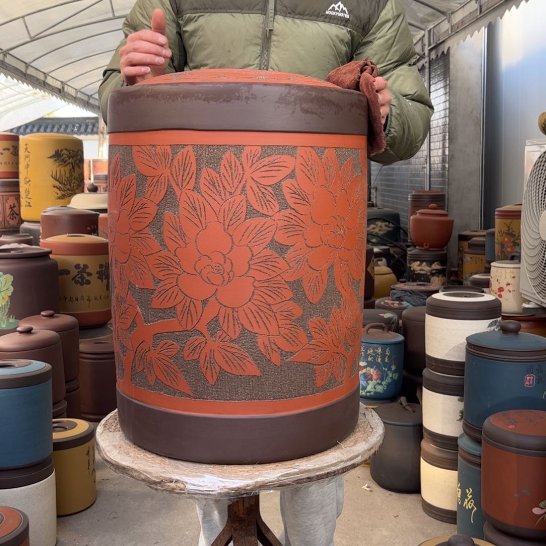 紫砂茶叶罐50 饼茶叶罐