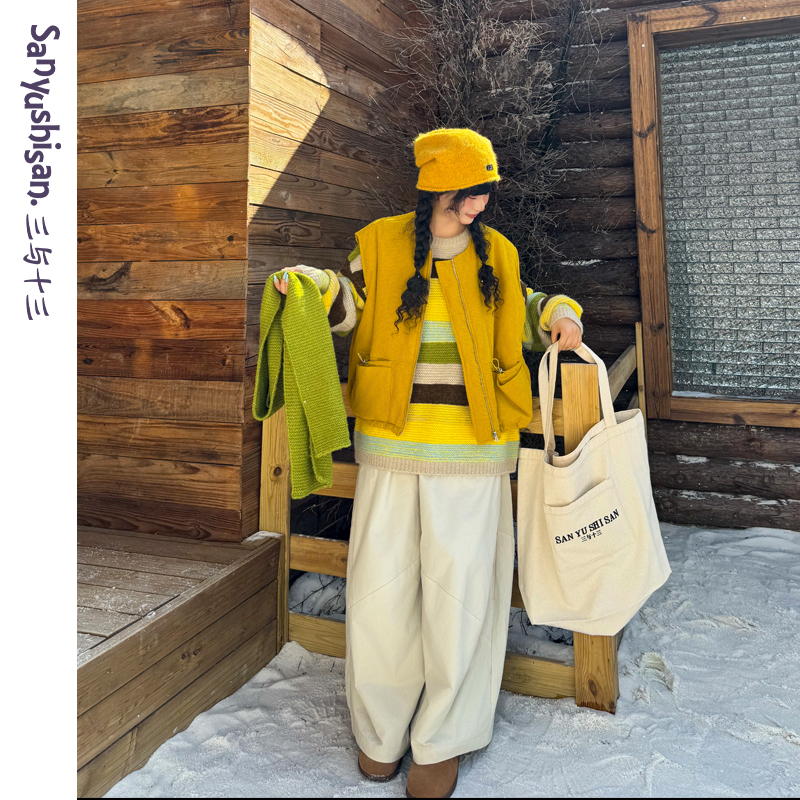 三与十三|日光漫步|日系复古宽松百搭外搭叠穿马甲