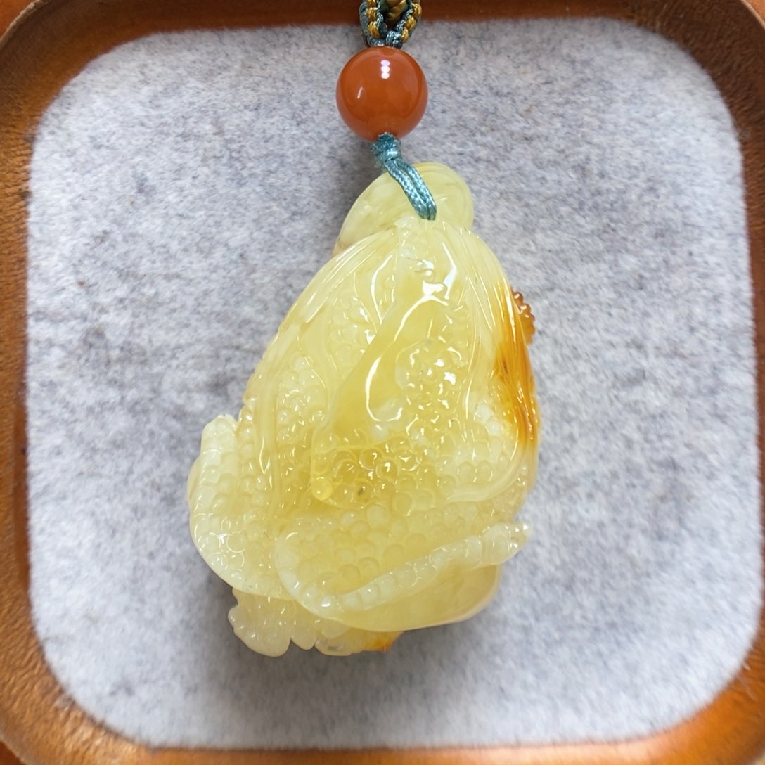 蜜蜡项链未镶嵌蜜蜡吊坠