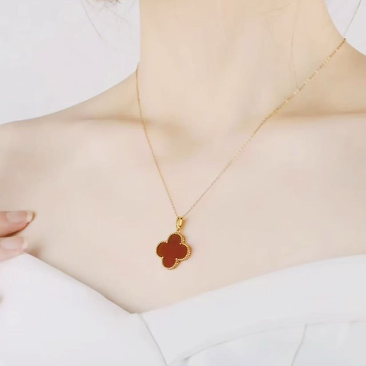 铜合金吊坠 铜合金四叶草项链吊坠轻奢百搭小清新多样性发其一